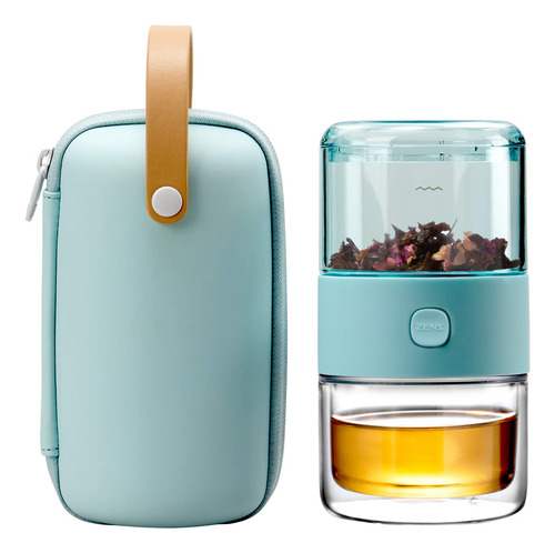 Set De Té De Viaje Zens Modelo Tritan Taza 6.8 Fl Oz Verde C 1-verde Menta
