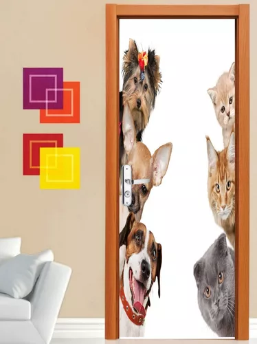 Adesivo Decorativo Porta Cachorros Pet Shop Dog Fofinhos