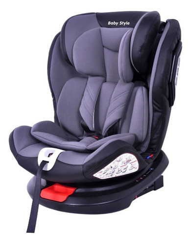 Cadeira Bebê Auto 0 A 36kg Isofix Rotação 360º Baby Style Cor Cinza