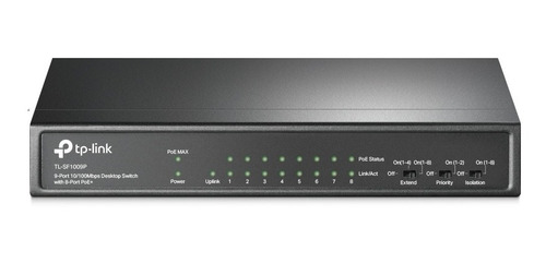 Imagen 3 de 8 de Switch Tp-link 9 Bocas Tl-sf1009p Poe+ Metal Camaras Ip