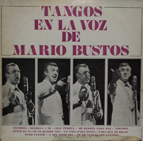 Mario Bustos  Tangos En La Voz De Mario Bustos Lp