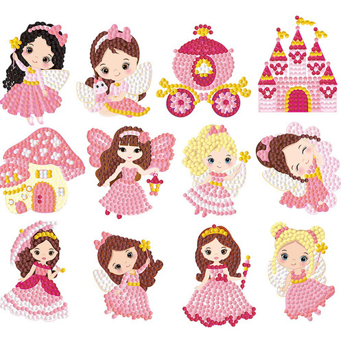Combinación De 24 Pegatinas H007 +168, Con Forma De Diamante