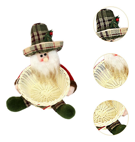 Cesta De Mimbre Para Adornar En Fiestas Con Recipiente Para