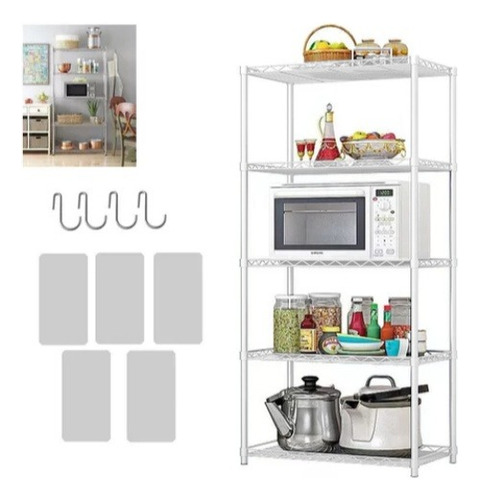 Estante Organizador Metálico De 5 Niveles De Cocina Baño