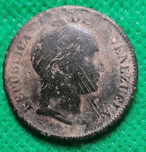 Moneda De 1 Centavo De Venezuela Del Año 1862. 