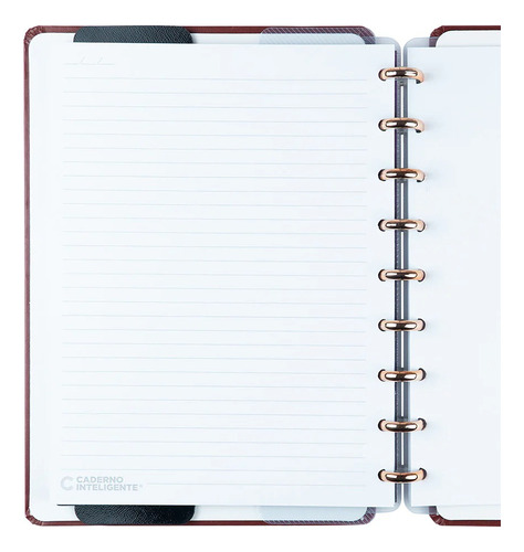 Caderno Inteligente Mocha Grande 11 Discos 80 Folhas Bordô