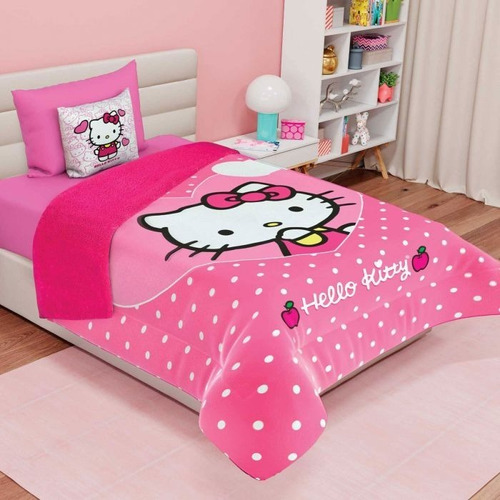 Cobertor Con Borrega Hello Kitty Individual Providencia