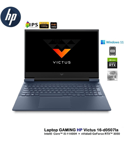 Hp Victus  Core I5-11400h 8gb 512gb 16.1fhd Rtx 3050 4gb W11