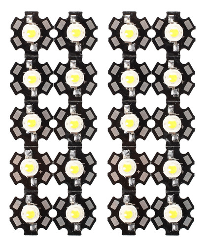 Chip De Luz Blanca Led Wa Rm, 20 Unidades, 3 W, Alta Potenci