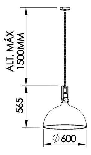Lustre Pendente Newline Naval Cobre Escovado E Cobre 551ceco