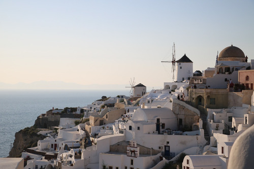 Imagen 1 de 5 de Cuadro 158-oia's Panorama - Santorin 32x20 C/marco De Madera