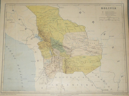 Mapa Antiguo De Bolivia