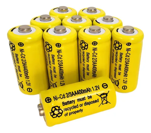Zsolarigt 10 Pcs Nicd Baterías Recargables, 12 V 400