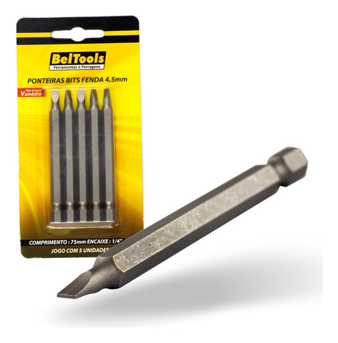 Kit C/ 5 Ponta Bit Torx 25mm X 1/4 Xt20 Beltools