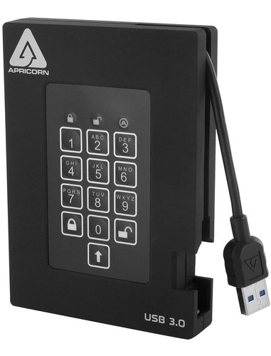 Apricorn 2tb Aegis Padlock Fortress Fips 140-2 Disco Duro...