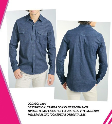 Molde  Camisa Hombre C/canesu En Picotalles S A Xxl