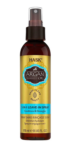 Imagen 7 de 10 de Pack Hask Argan Shamp + Acond 355ml + Spray Reparador 5 En 1