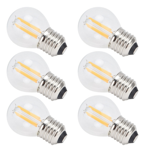 - 6 Bombillas Led Regulables G45 E27 4w Filamento