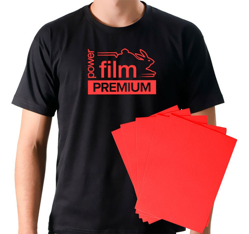Power Film Premium Vermelho A4 10 Folhas - Filme De Recorte
