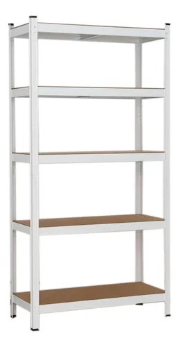 Estante Rack Acero 5 Niveles Blanco 90x40x180cm Airhouse