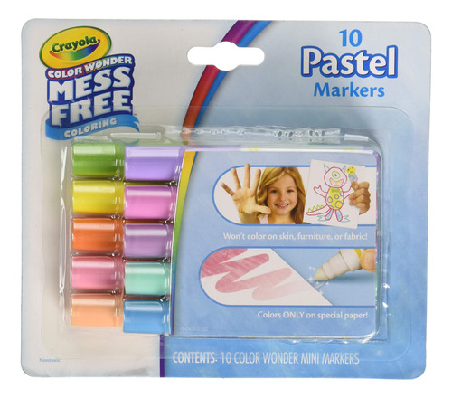 Crayola Color Wonder Mess Free 10 Marcadores Pastel