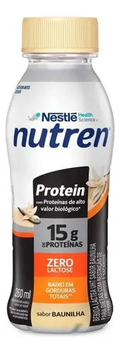 Bebida Láctea Nutren 15g Protein Baunilha 260ml - Kit Com 3