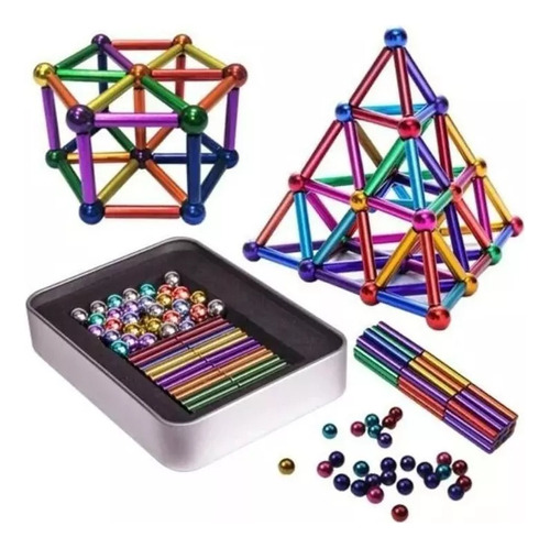Bolas Magnéticas De Colores Anti Stress Toys De 63 Piezas
