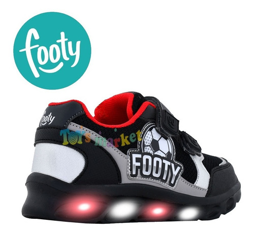 Imagen 4 de 10 de Zapatillas Con Luces Led Y Abrojo Footy Zapatilla Con Luz
