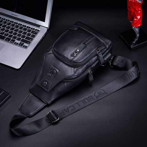 Bullcaptain Bolso Bandolera De Cuero Para Hombre Bolso De Pe