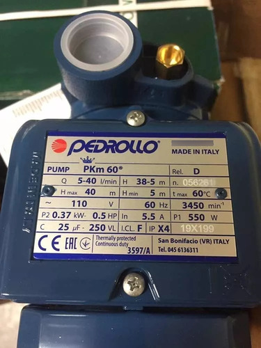 Imagen 6 de 7 de Combo Bomba 1/2 Hp Pedrollo & Press Control Dps-5 Silenciosa