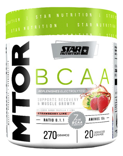 Mtor Bcaa Star Nutrition 270gr 20 Servicios