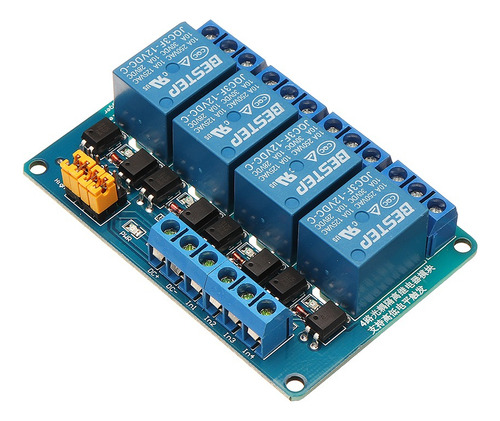 Modulo Relay Rele 4 Canales Optoacoplado 12v High Y Low