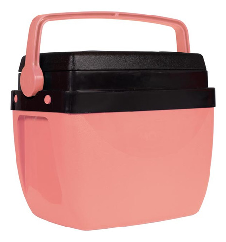 Caixa Térmica Pequena 12 Litros Rosa Pêssego Cooler Com Alça
