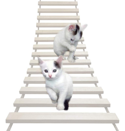 La La Pet® Escalera De Madera Para Gatos, Perca Para Gatos,
