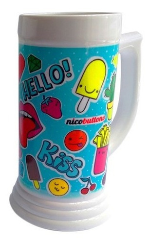Imagen 2 de 5 de Chop Blanco Plastico Sublimable Polimero X4unid