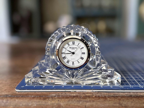 Reloj De Mesa Waterford Christal 1980 De Cristal Tallado