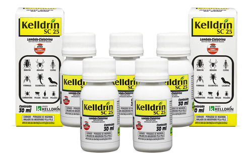 Inseticida  Sc25 30ml Kelldrin Multi Insetos Kit 5 Un