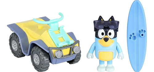 Bluey Set 2 Figura Bandit Dia En La Playa Accesorios