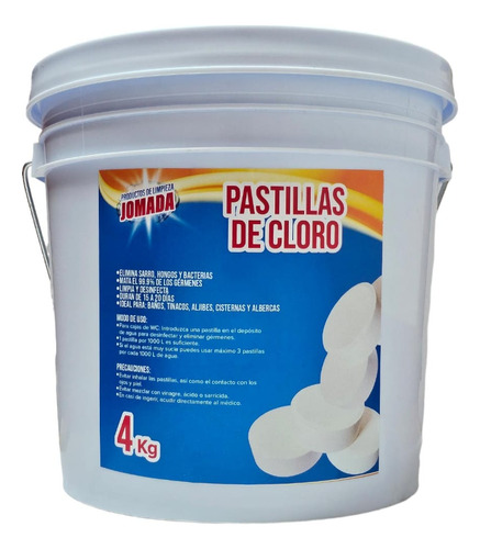 Pastilla Tricloro 4 Kg Para Albercas, Tinacos, Aljiber Y Wc