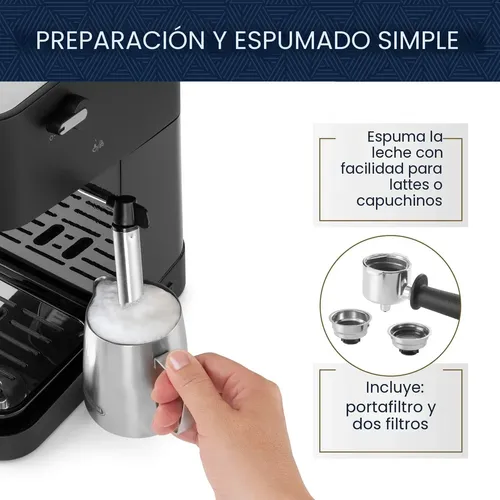 Cafetera Espresso Manual De'longhi Stilosa 15 Bar Negro E