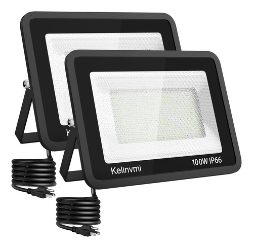 Kelinvmi Luces De Inundación Led Para Exteriores De 100 W, L