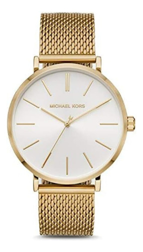 Reloj Michael Kors Mk7150 Hombre Malla Dorada,  42 Mm