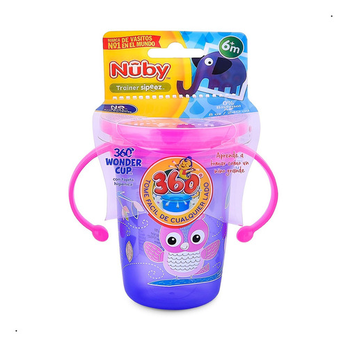 Vaso Antiderrame 360° Nuby Entrenamiento Bebé