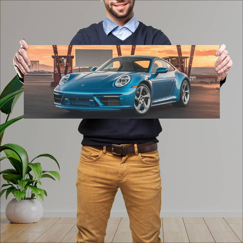 Cuadro 30x80cm Auto 2022 Porsche 911 Carrera Gts 534