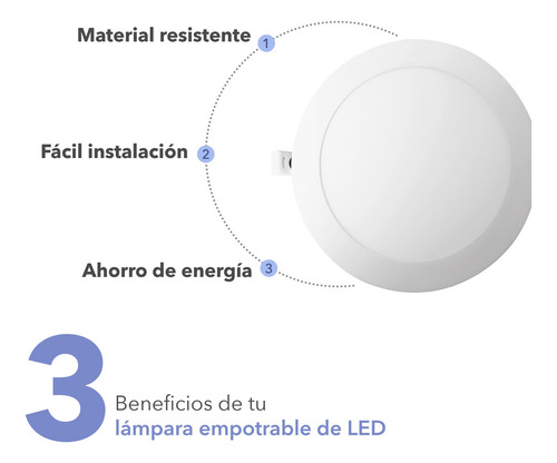 Rca Lámpara De Led Empotrable Rc-lst12 Estructura Blanco