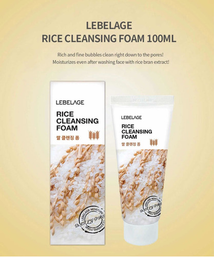 Espuma Limpiadora Facial Coreana De Arroz_ Anti-imperfeccion