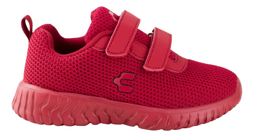 Tenis De Niño Running Charly Kids 1098142 Rojo Doble Velcro