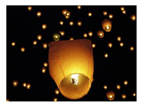 10 Lamparas De Deseos De Linterna De Cielo Chino Volador Sin