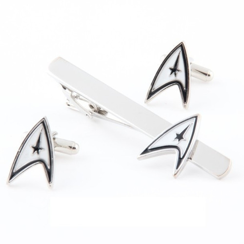 Gemelos Y Clip Star Trek - Modelo Símbolo Insignia