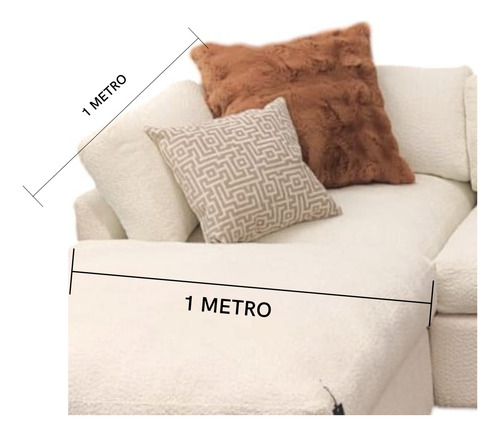 Sofá Modulo Esquinero Derecho Beige Elegante Sillón Cómodo